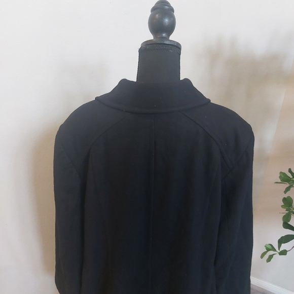 Giacca Gallery Black Wool Coat - Picture 6 of 15